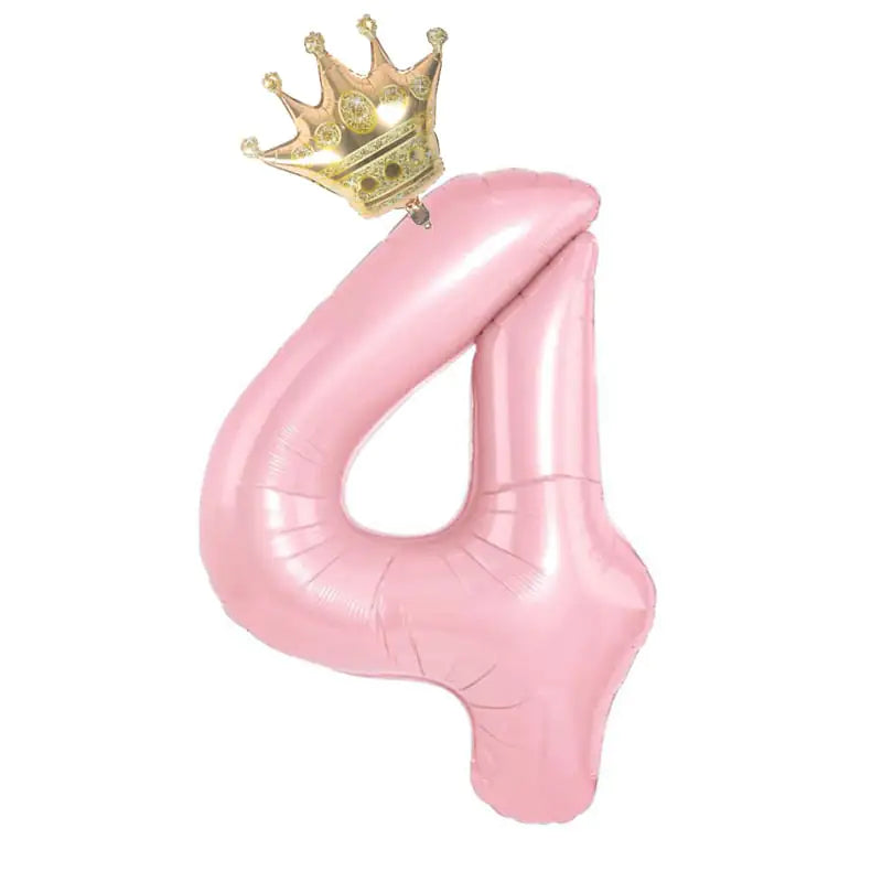 32inch  Number Balloon With Crown