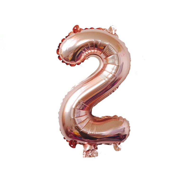 40 inches Rose Gold Number Foil Balloons