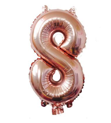 40 inches Rose Gold Number Foil Balloons