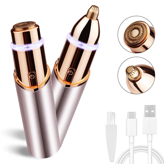 2-in-1 Painless Hair Remover with Built-in LED Light