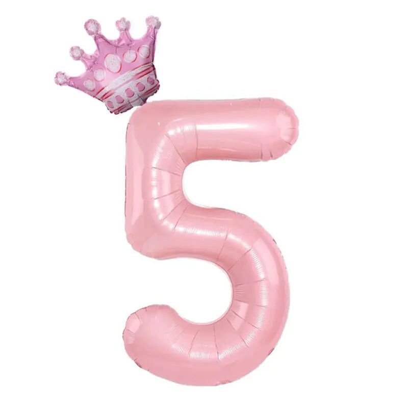 32inch  Number Balloon With Crown