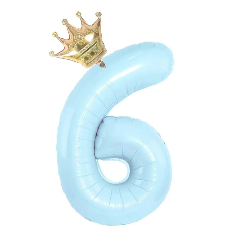 32inch  Number Balloon With Crown