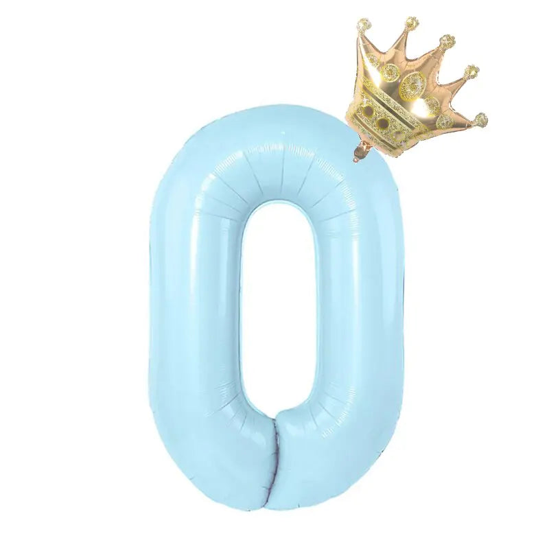 32inch  Number Balloon With Crown