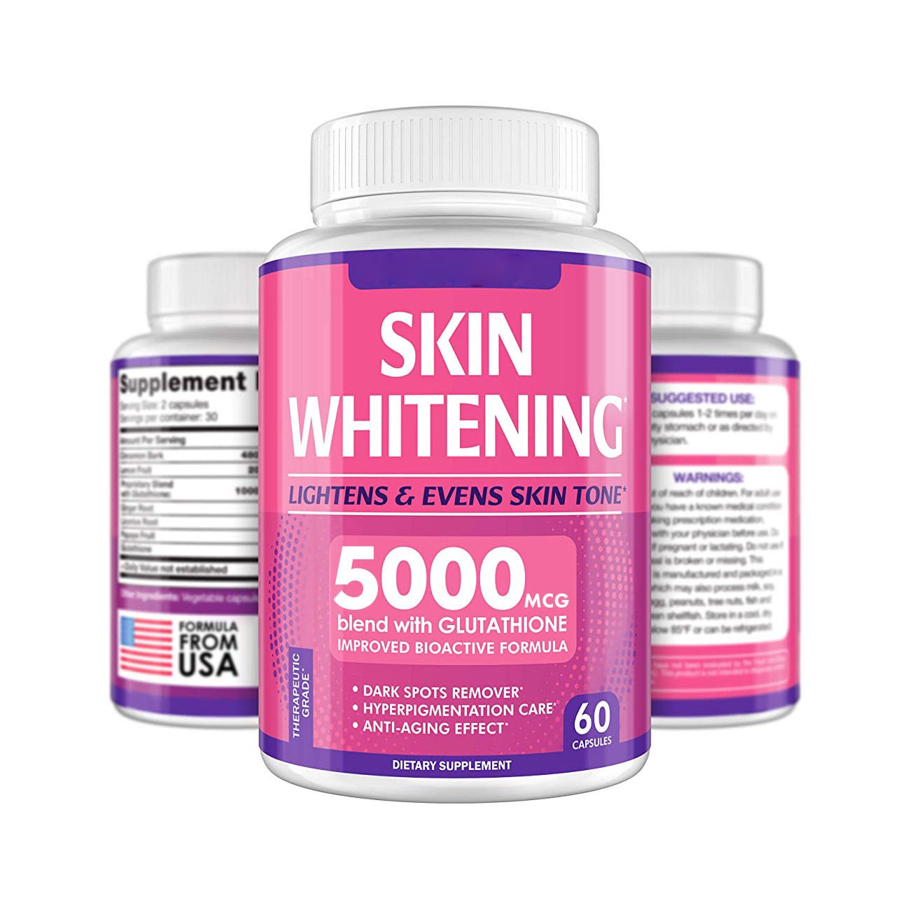 Skin Whitening Capsules Herbal Liposomes Glutathione