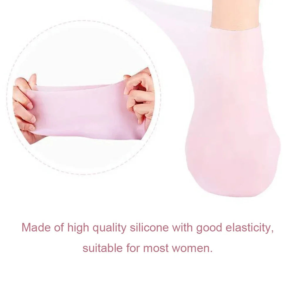 Silicone Socks Moisturizing Gel Socks Exfoliating and Preventing Dryness Spa Foot Care Tool Cracked Dead Skin Remove Protector