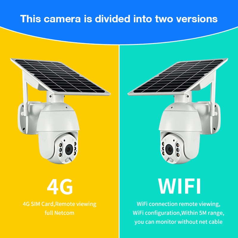 Brand 4G SIM Card WIFI Solar Battery PTZ Camera 1080P