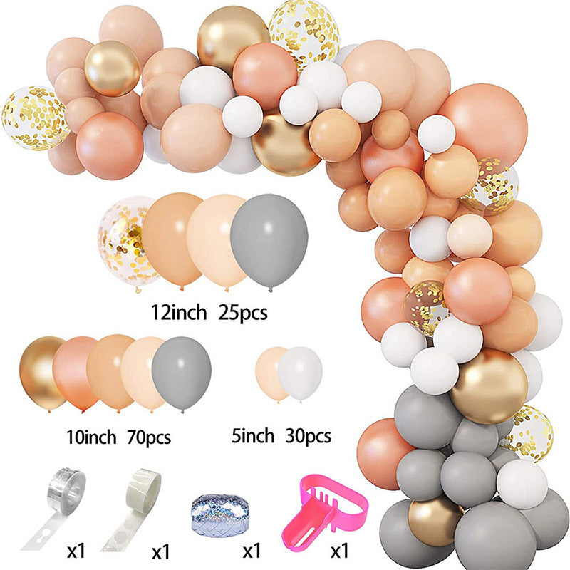 Latex Balloon Chain Combination Retro Peach Set