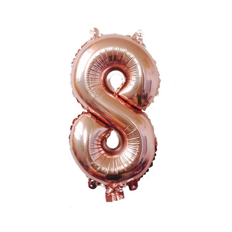 40 inches Rose Gold Number Foil Balloons