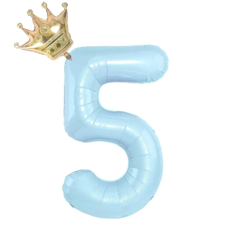 32inch  Number Balloon With Crown