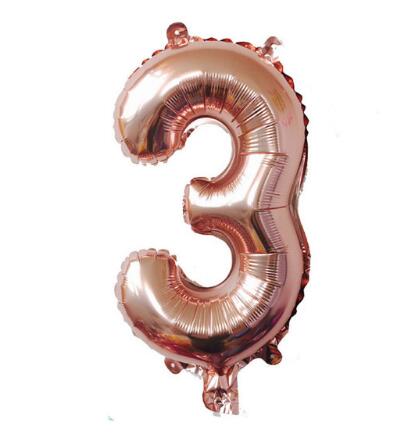 40 inches Rose Gold Number Foil Balloons