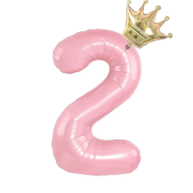 32inch  Number Balloon With Crown