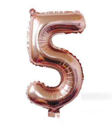 40 inches Rose Gold Number Foil Balloons