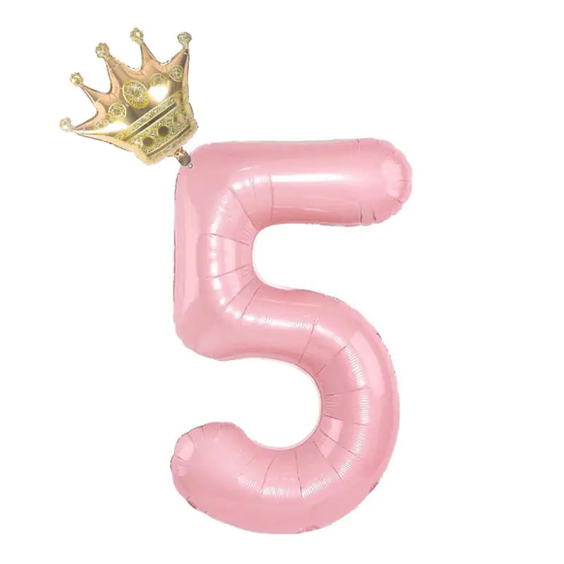 32inch  Number Balloon With Crown