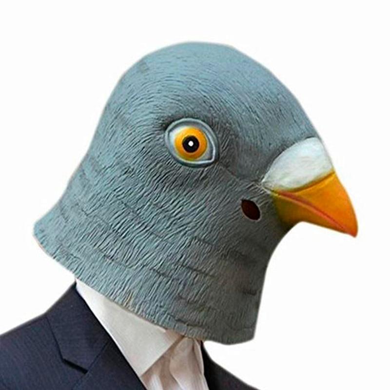 Pigeon Head Mask 3D Latex Prop Animal Party Halloween