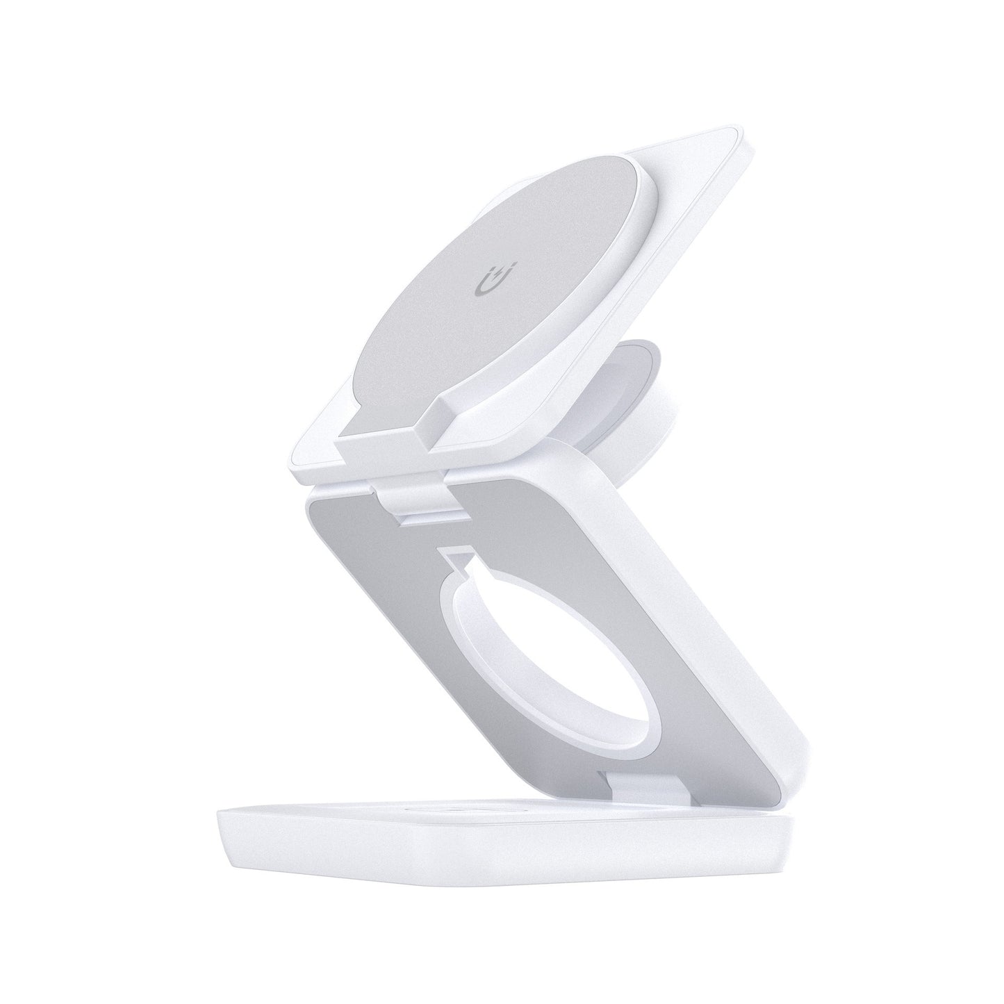 Three in one wireless charger with foldable magnetic suction suitable for iPhone wireless charging, phone holder desktop