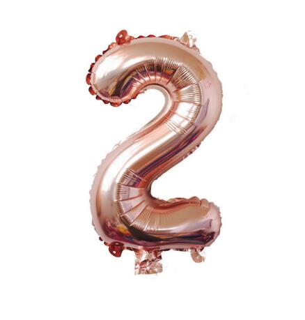 40 inches Rose Gold Number Foil Balloons