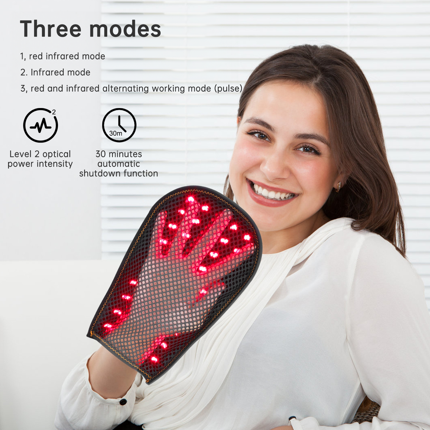 Red Light & Infrared Light Therapy gloves for pain relief