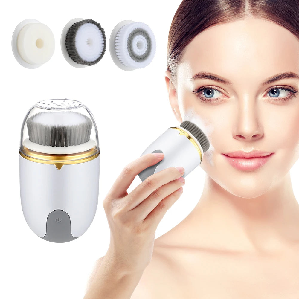 3-in-1 Ultrasonic Facial Cleansing Brush