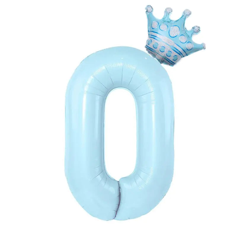 32inch  Number Balloon With Crown