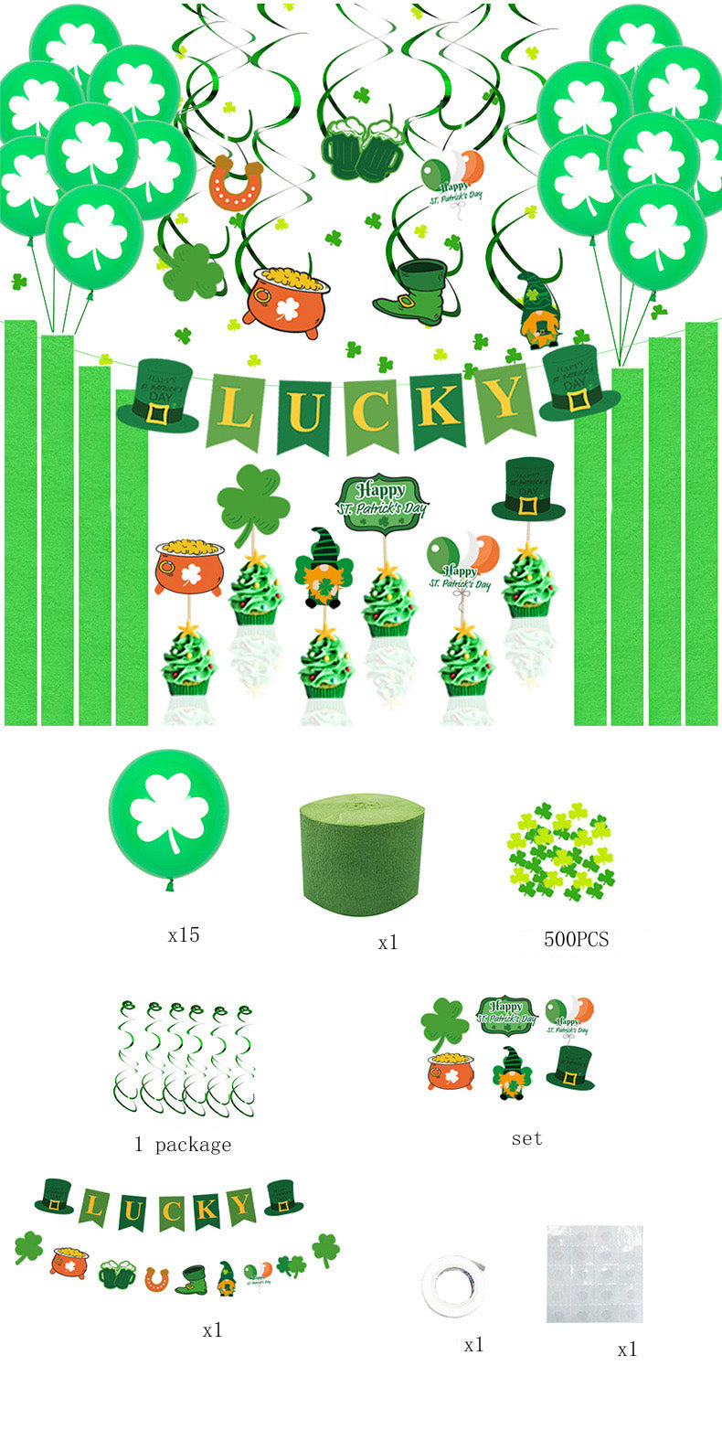 St. Patrick's Day Balloon Decoration Set