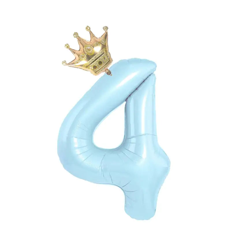 32inch  Number Balloon With Crown