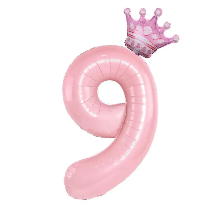 32inch  Number Balloon With Crown