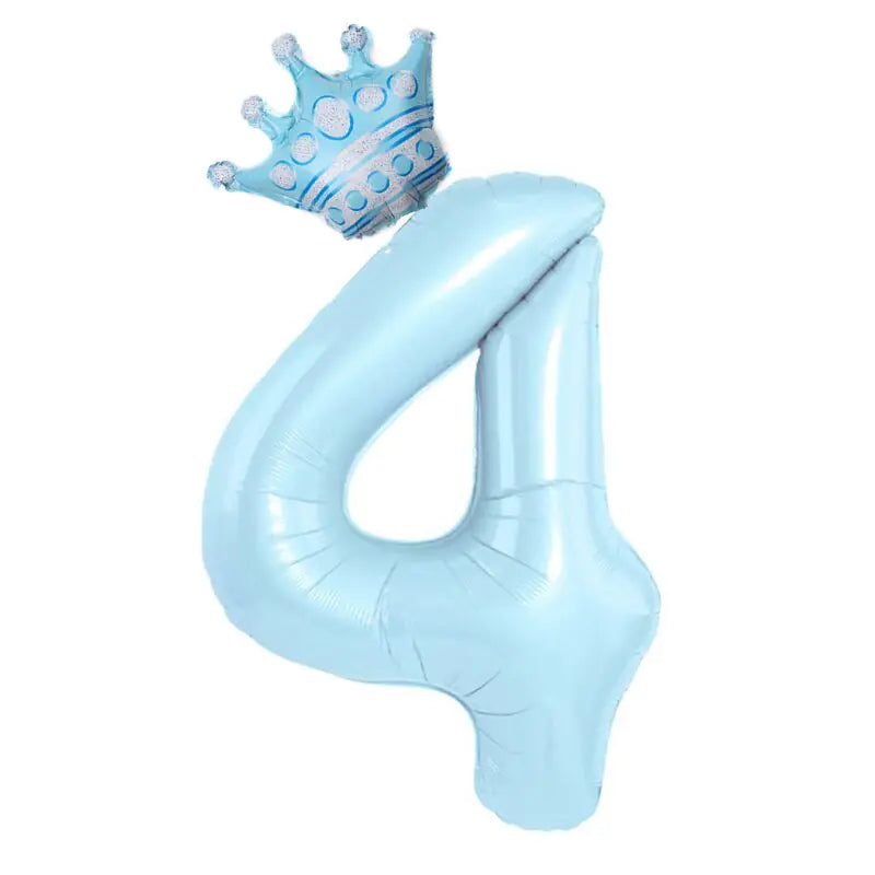 32inch  Number Balloon With Crown