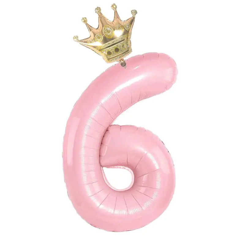 32inch  Number Balloon With Crown