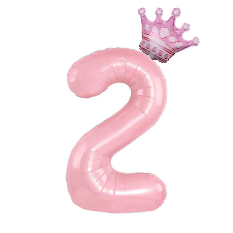 32inch  Number Balloon With Crown