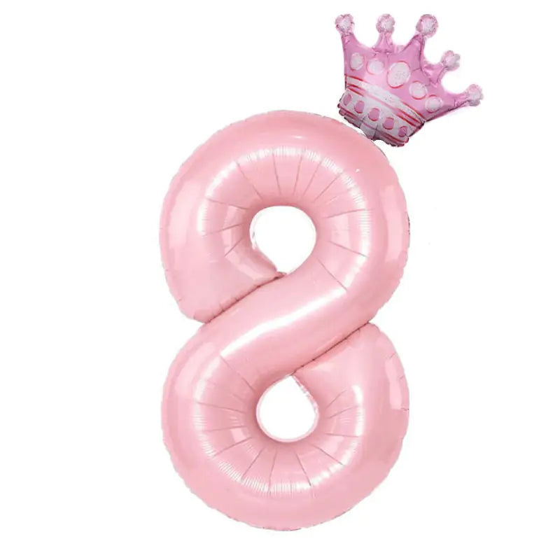 32inch  Number Balloon With Crown