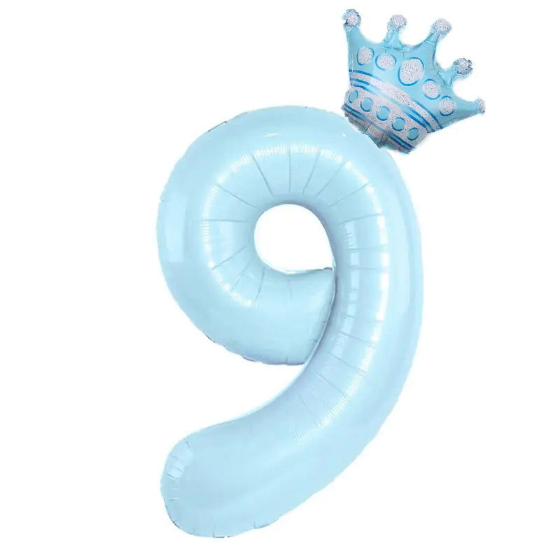 32inch  Number Balloon With Crown