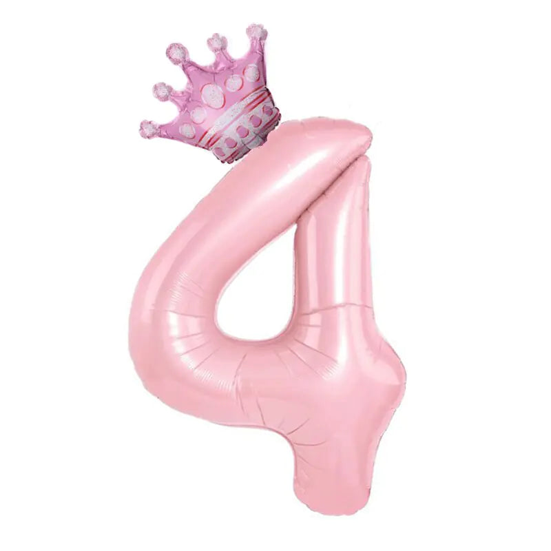 32inch  Number Balloon With Crown