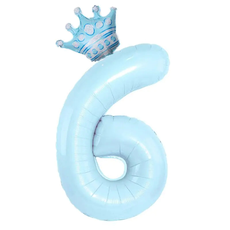 32inch  Number Balloon With Crown