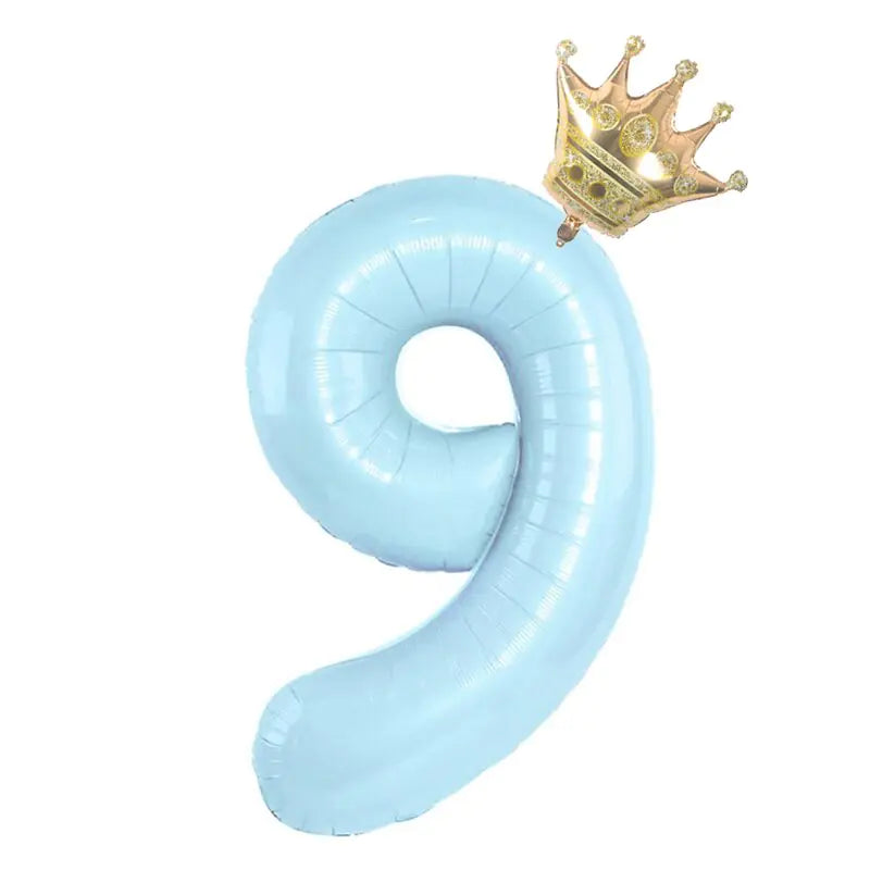 32inch  Number Balloon With Crown