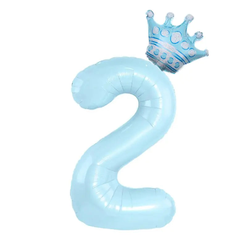 32inch  Number Balloon With Crown