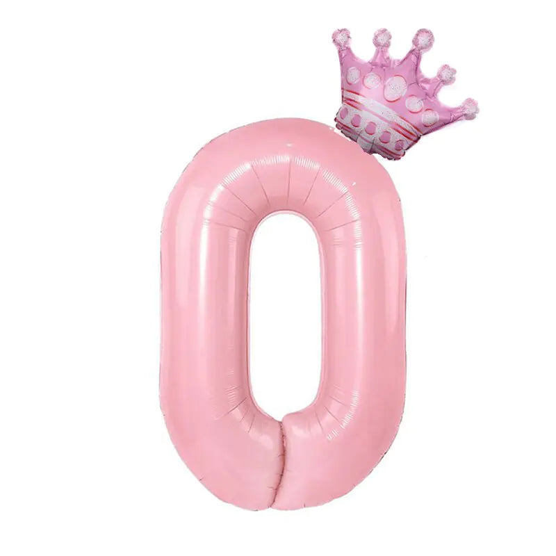 32inch  Number Balloon With Crown