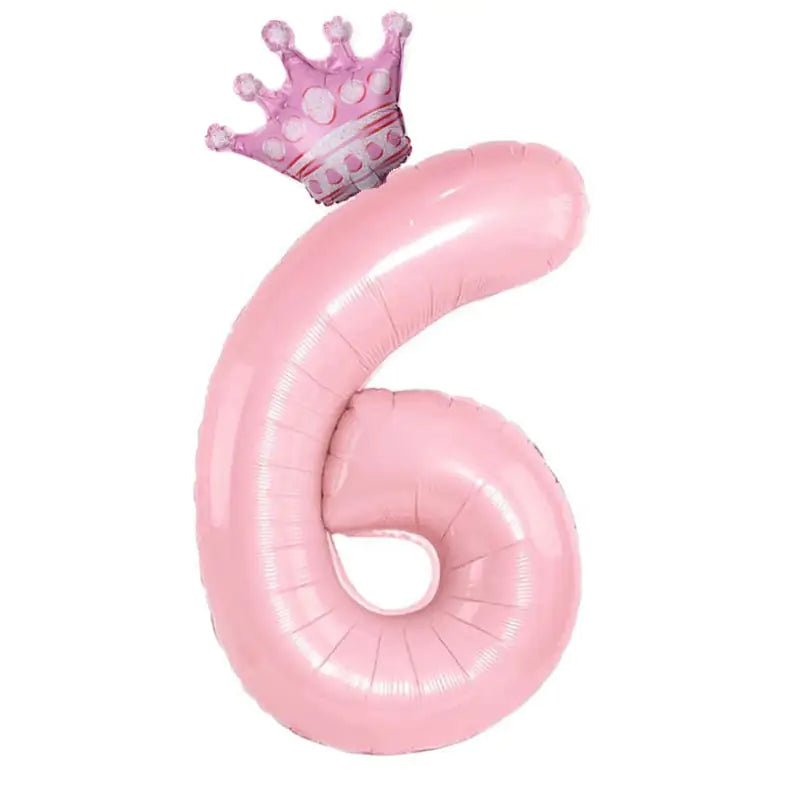 32inch  Number Balloon With Crown