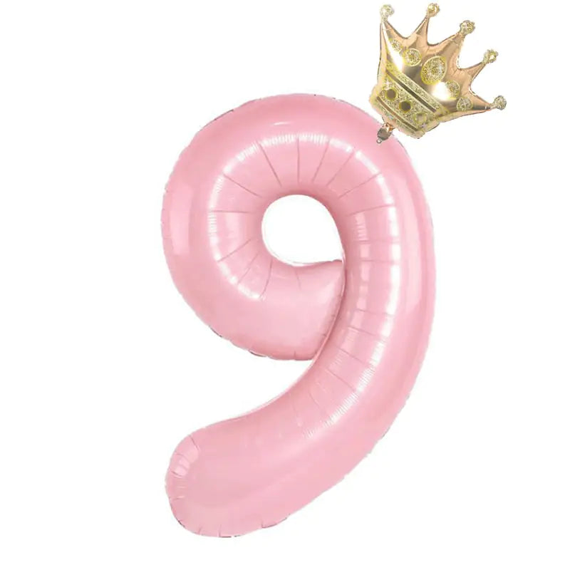 32inch  Number Balloon With Crown